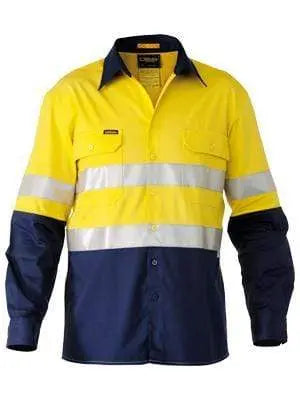 Bisley Workwear 3m Taped Hi Vis Industrial Cool Vented Shirt Long Sleeve BS6448T Metro Workwear.